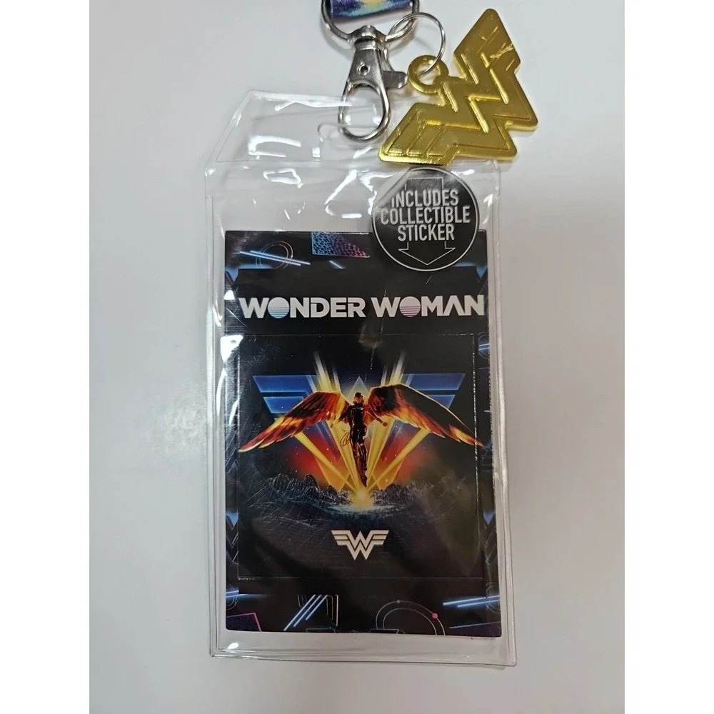 Wonder Woman Lanyard ID Badge Holder‎ w/ Pass Holder DC Comics New